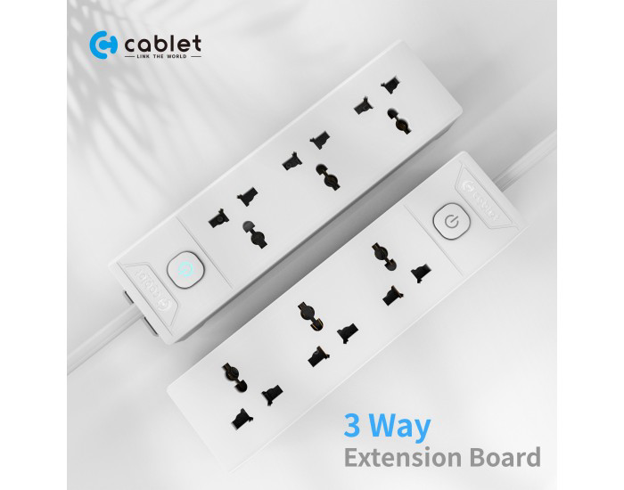 CABLET SPIKE 3 SOCKET 1 SWITCH 4.5M (3 USB 3.1A)